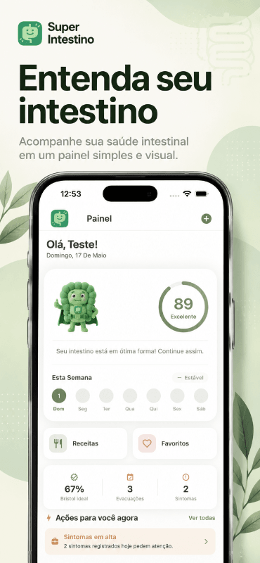 Painel para entender seu intestino