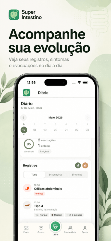 Diário intestinal e evolução dos registros